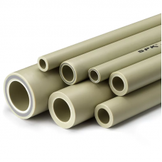 Полипропиленовая труба напорная армированная алюминием круглая серая для отопления S 2,5 (SDR 6) PP-R 110х18,3 мм ГОСТ/ТУ